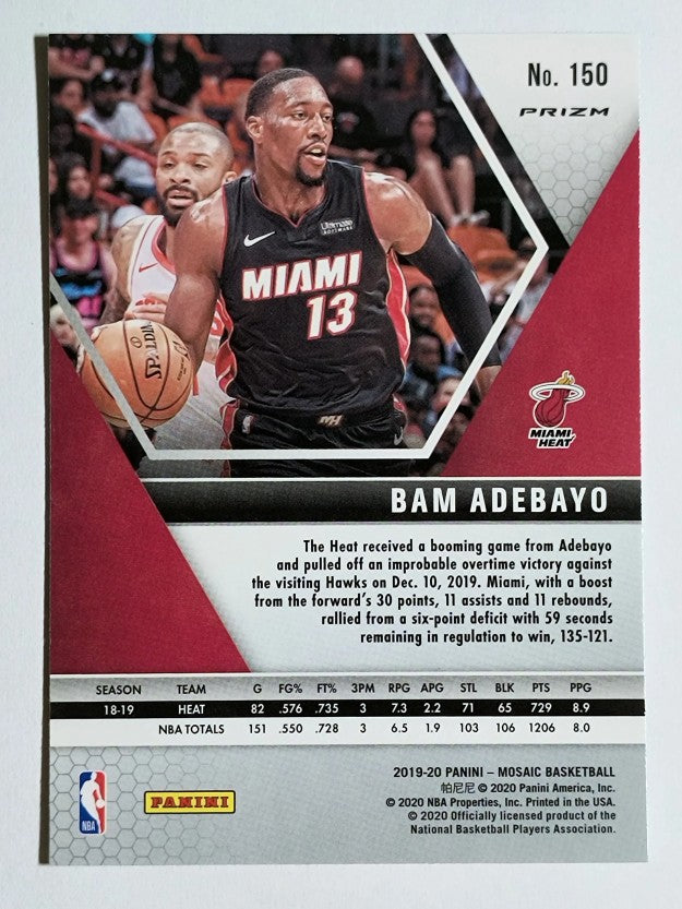 2019-20 Panini Mosaic Mosaic Green #150 Bam Adebayo