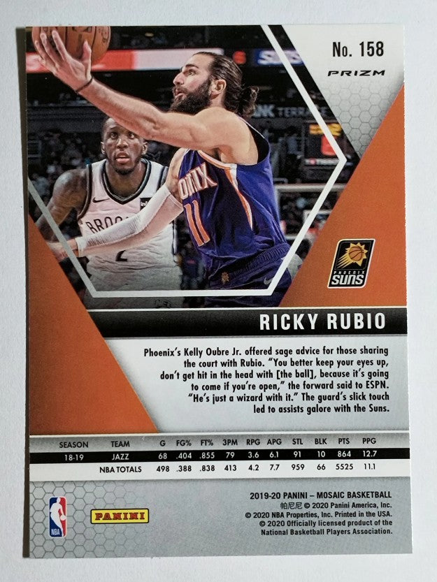 2019-20 Panini Mosaic Mosaic Green #158 Ricky Rubio