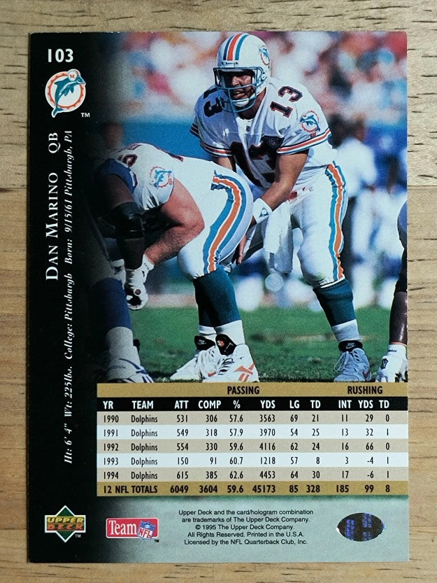 1995 Upper Deck Electric Silver #103 Dan Marino (EX)