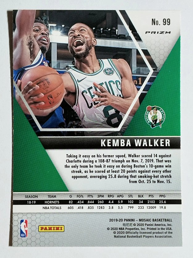 2019-20 Panini Mosaic Mosaic Orange Reactive #99 Kemba Walker