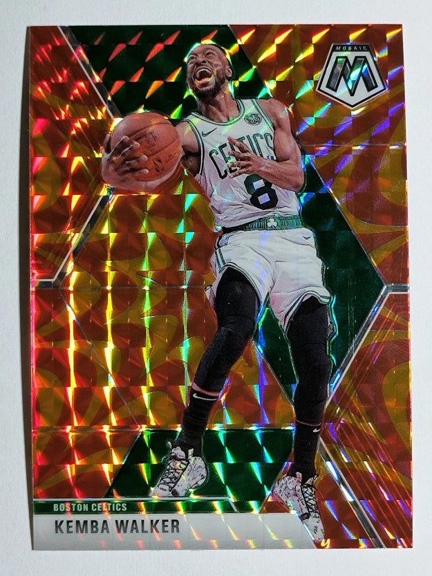2019-20 Panini Mosaic Mosaic Orange Reactive #99 Kemba Walker