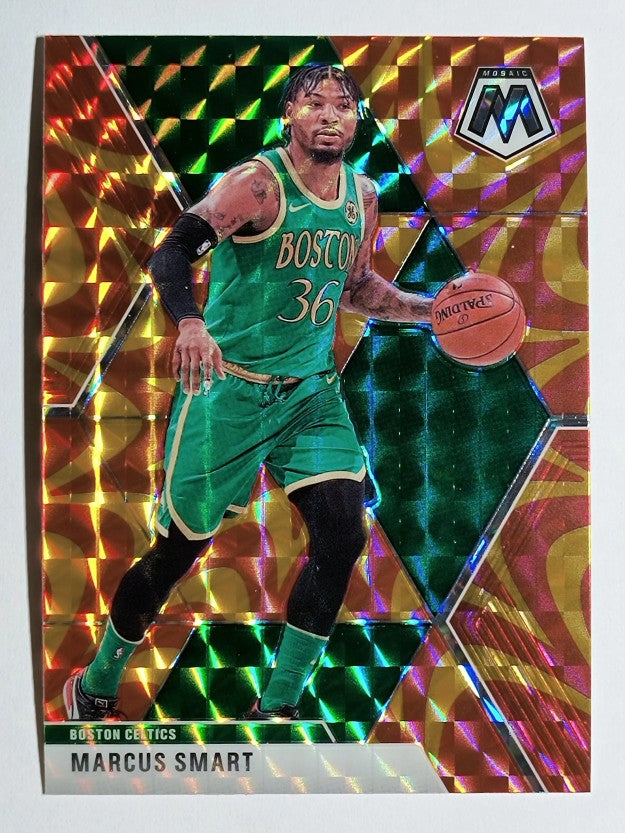 2019-20 Panini Mosaic Mosaic Orange Reactive #109 Marcus Smart