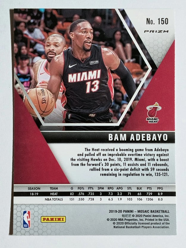 2019-20 Panini Mosaic Mosaic Orange Reactive #150 Bam Adebayo