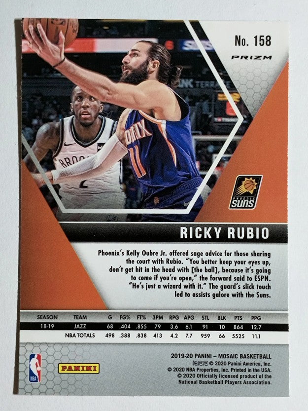 2019-20 Panini Mosaic Mosaic Orange Reactive #158 Ricky Rubio