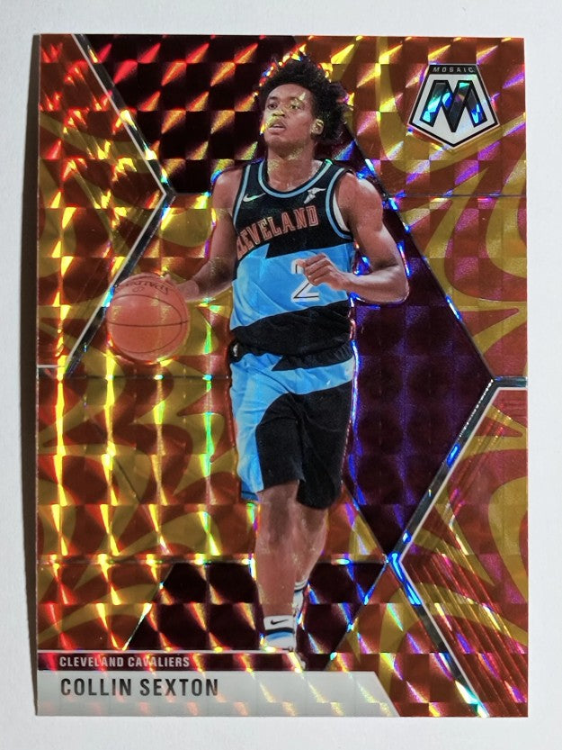 2019-20 Panini Mosaic Mosaic Orange Reactive #167 Collin Sexton