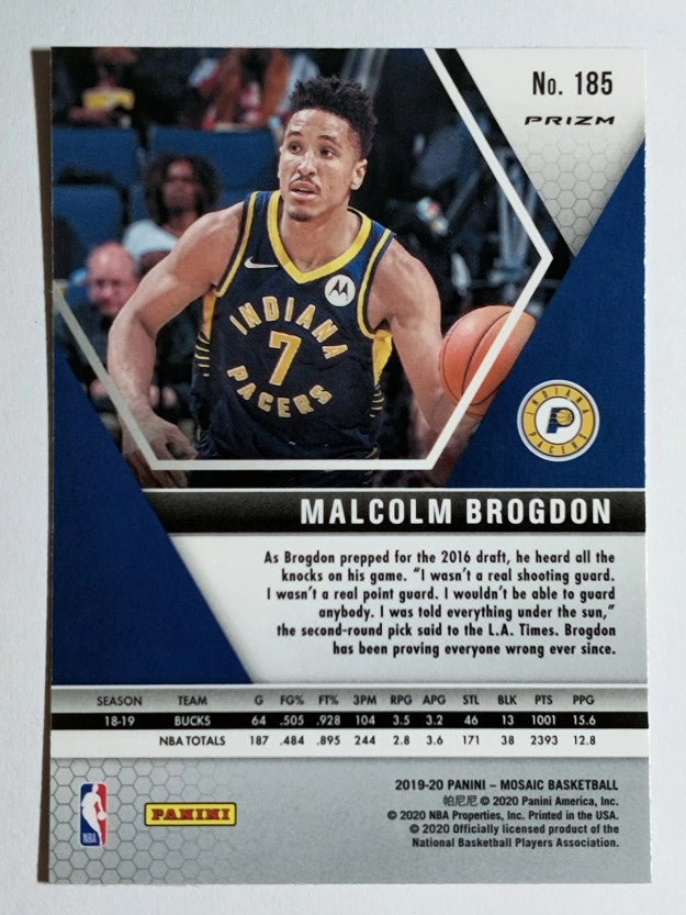 2019-20 Panini Mosaic Mosaic Orange Reactive #185 Malcolm Brogdon