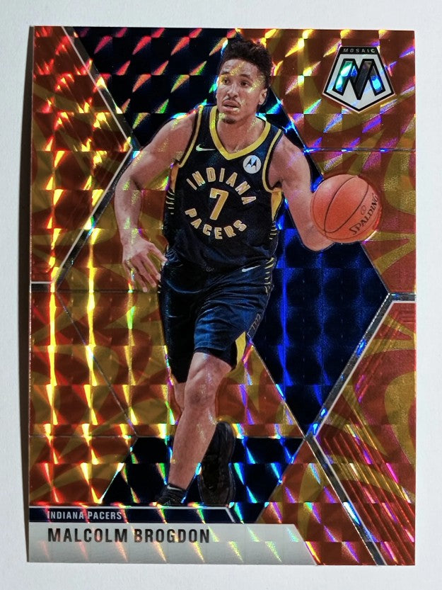 2019-20 Panini Mosaic Mosaic Orange Reactive #185 Malcolm Brogdon