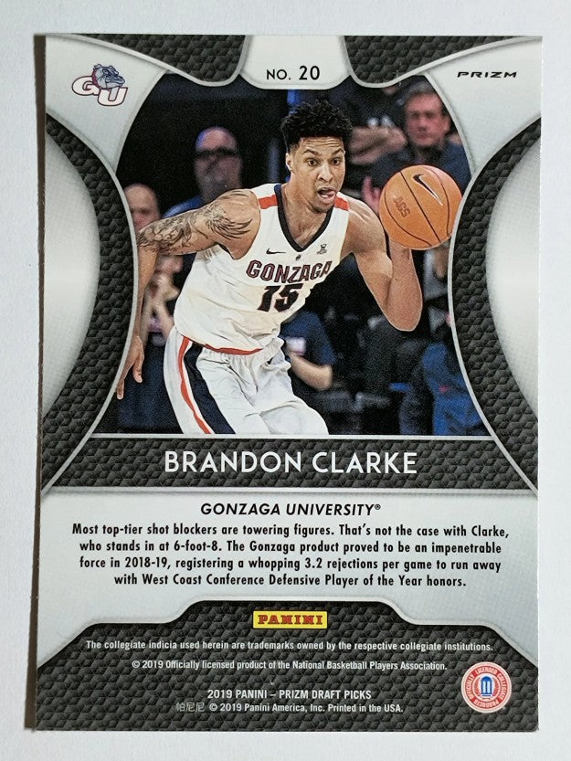 2019-20 Panini Prizm Draft Picks Prizms Blue #20 Brandon Clarke