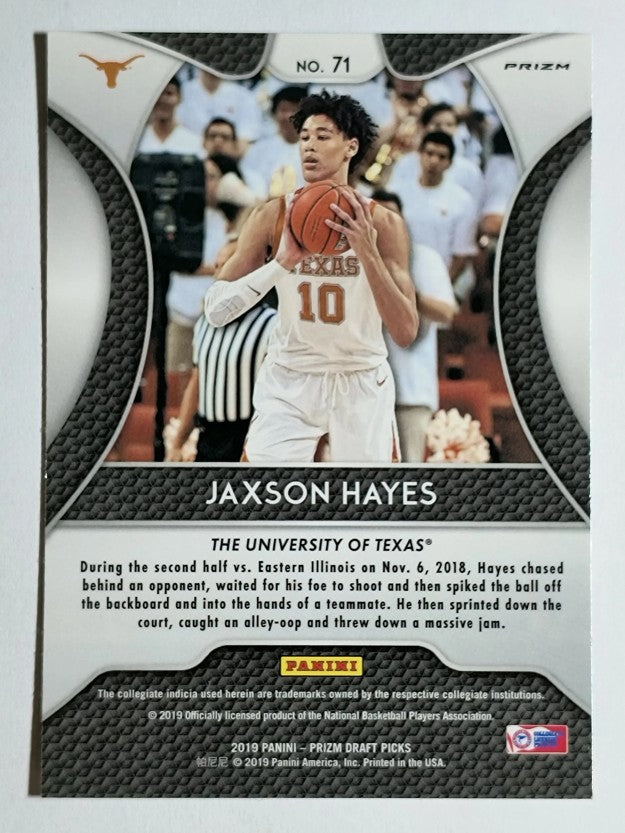 2019-20 Panini Prizm Draft Picks Prizms Blue #71 Jaxson Hayes