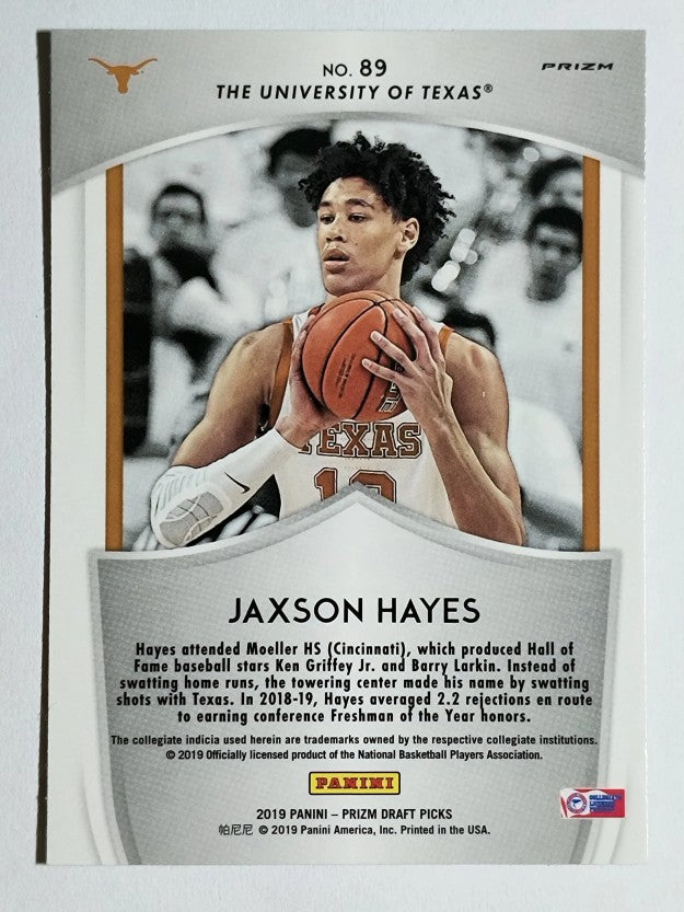 2019-20 Panini Prizm Draft Picks Prizms Blue #89 Jaxson Hayes CR