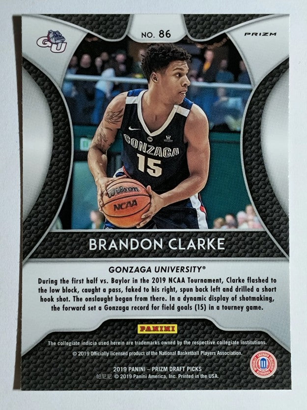 2019-20 Panini Prizm Draft Picks Prizms Pink Pulsar #86 Brandon Clarke