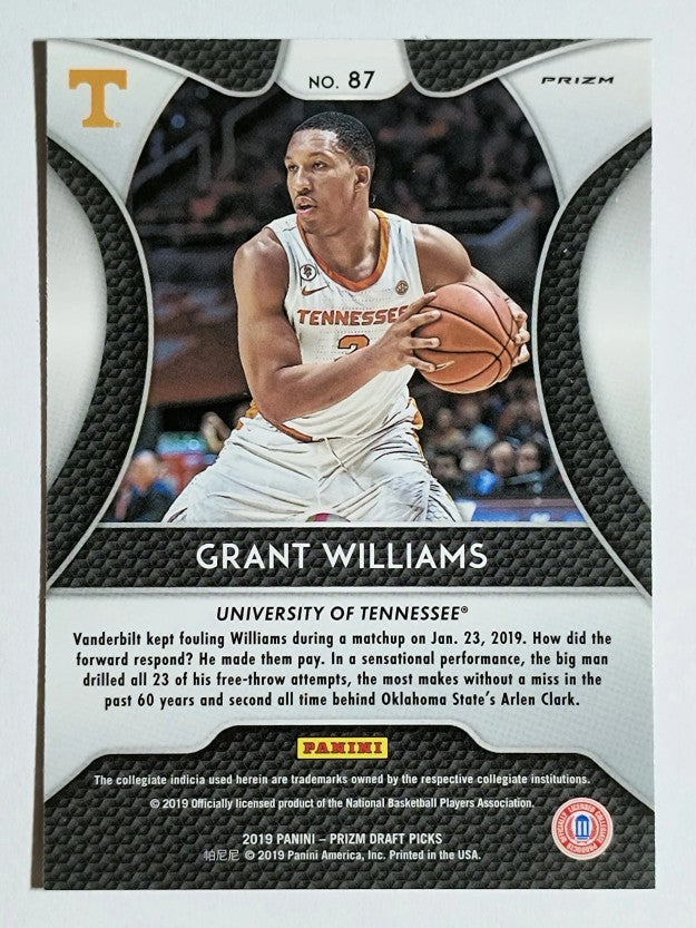 2019-20 Panini Prizm Draft Picks Prizms Purple #87 Grant Williams