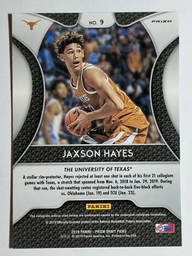 2019-20 Panini Prizm Draft Picks Prizms Silver #9 Jaxson Hayes