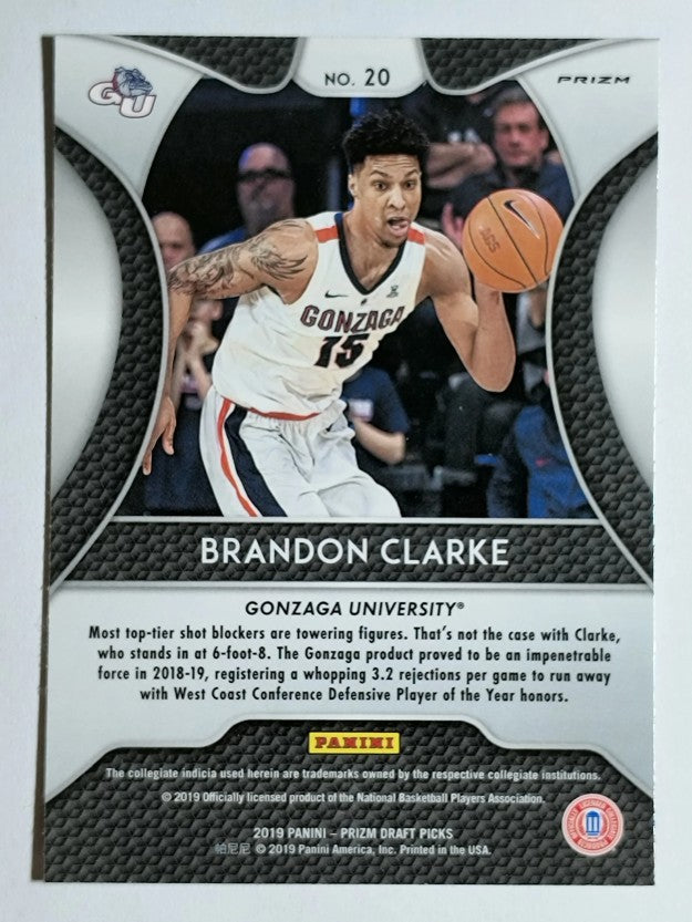 2019-20 Panini Prizm Draft Picks Prizms Silver #20 Brandon Clarke