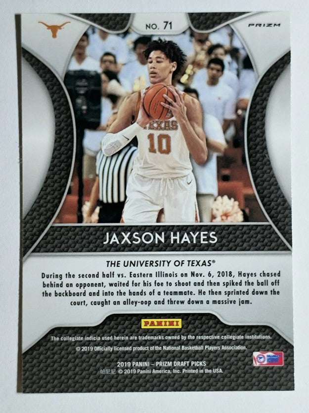 2019-20 Panini Prizm Draft Picks Prizms Silver #71 Jaxson Hayes