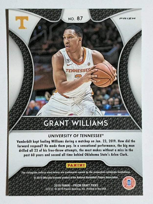 2019-20 Panini Prizm Draft Picks Prizms Silver #87 Grant Williams