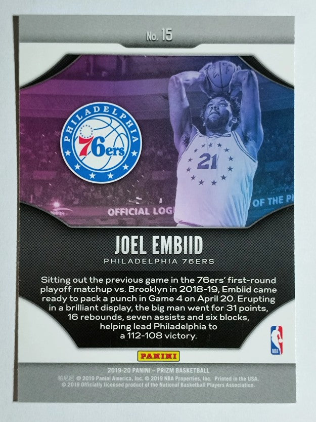 2019-20 Panini Prizm Fireworks #15 Joel Embiid
