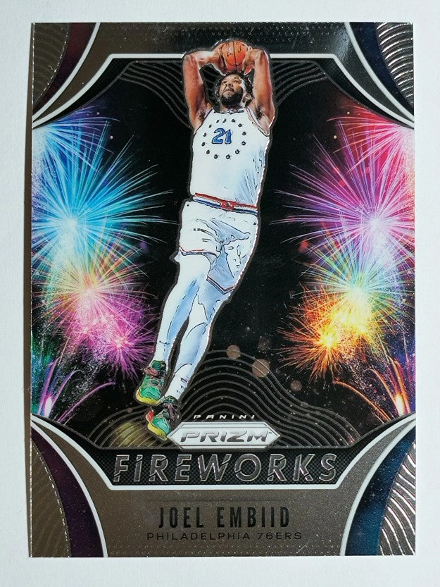 2019-20 Panini Prizm Fireworks #15 Joel Embiid