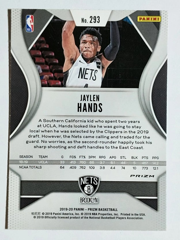2019-20 Panini Prizm Prizms Red Ice #293 Jaylen Hands