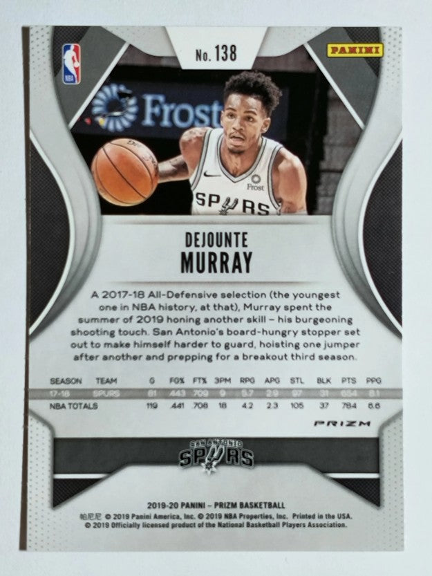 2019-20 Panini Prizm Prizms Silver #138 Dejounte Murray