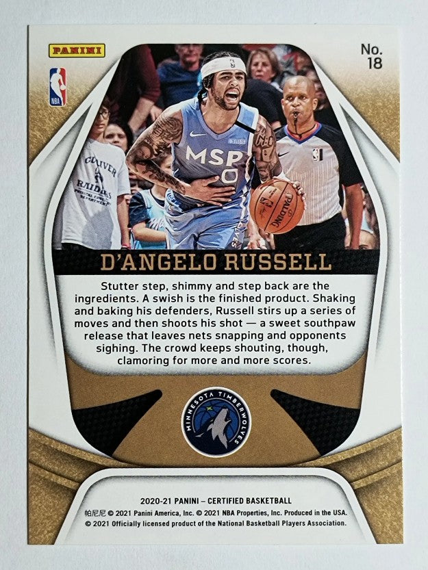2020-21 Certified Gold Team #18 D'Angelo Russell