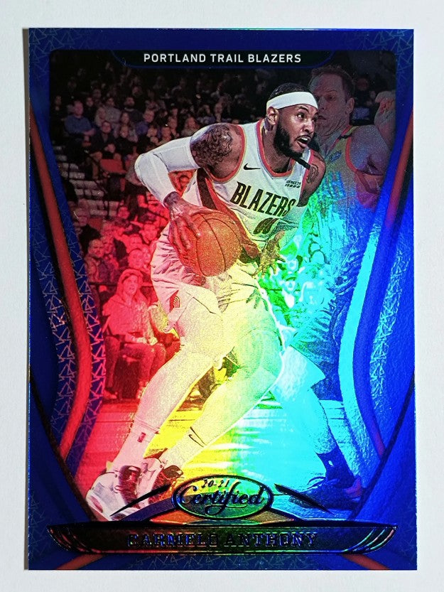 2020-21 Certified Mirror Blue #46 Carmelo Anthony