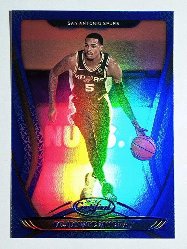 2020-21 Certified Mirror Blue #131 Dejounte Murray