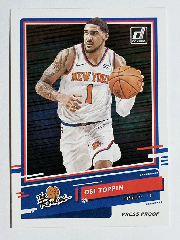 2020-21 Donruss The Rookies Press Proof #4 Obi Toppin