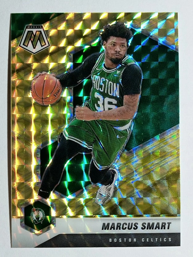 2020-21 Panini Mosaic Mosaic Reactive Yellow #99 Marcus Smart