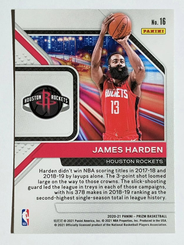 2020-21 Panini Prizm Downtown Bound #16 James Harden