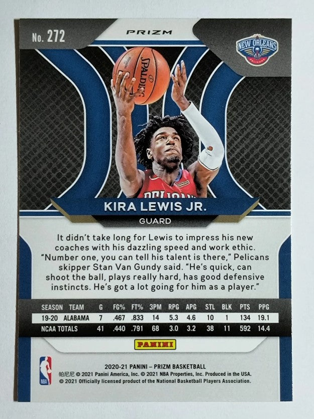 2020-21 Panini Prizm Prizms Red Ice #272 Kira Lewis Jr.