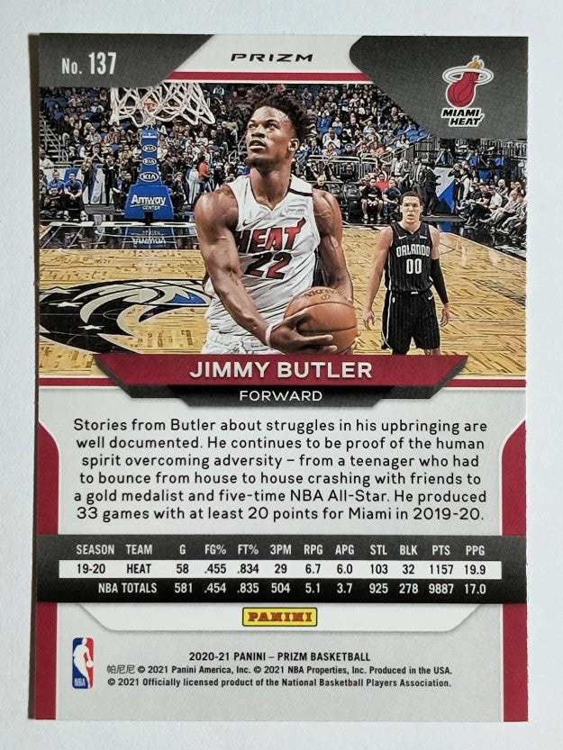 2020-21 Panini Prizm Prizms Silver #137 Jimmy Butler