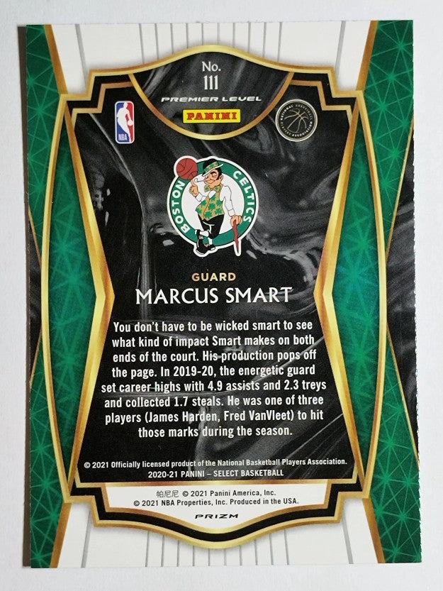 2020-21 Select Prizms Blue White Purple Ice #111 Marcus Smart