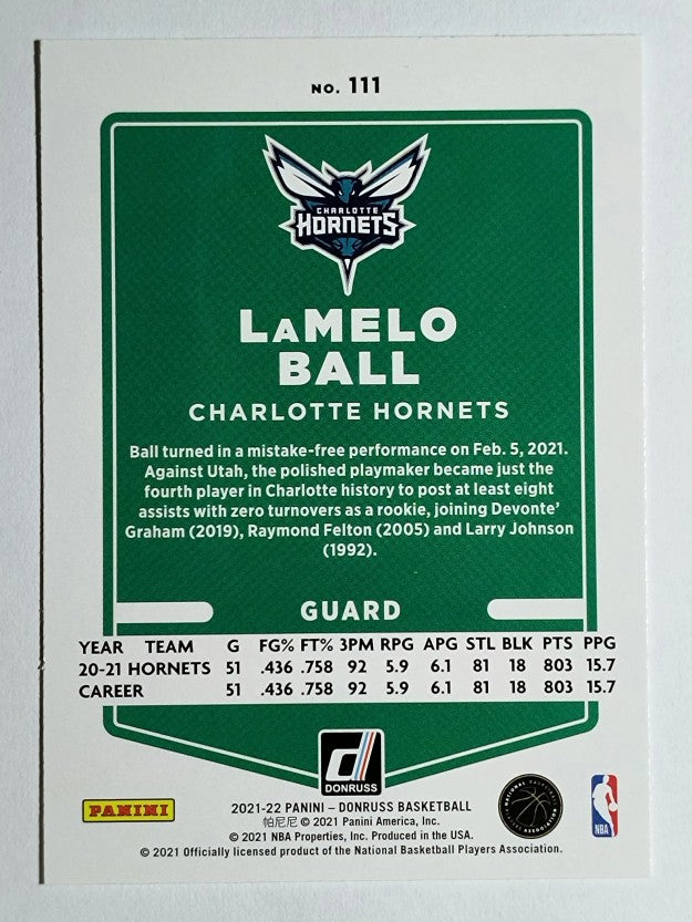 2021-22 Donruss Press Proof Silver #111 LaMelo Ball