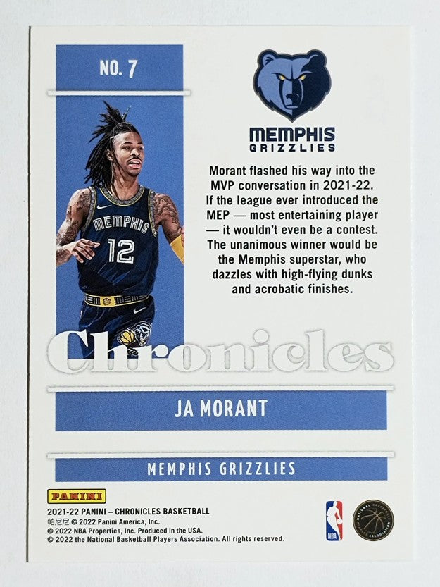 2021-22 Panini Chronicles #7 Ja Morant