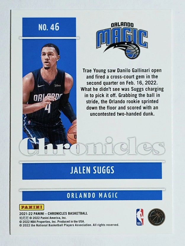 2021-22 Panini Chronicles #46 Jalen Suggs RC