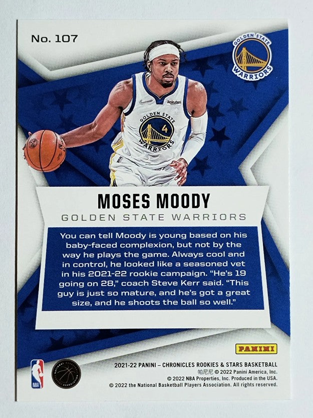 2021-22 Panini Chronicles #107 Moses Moody/Rookies and Stars