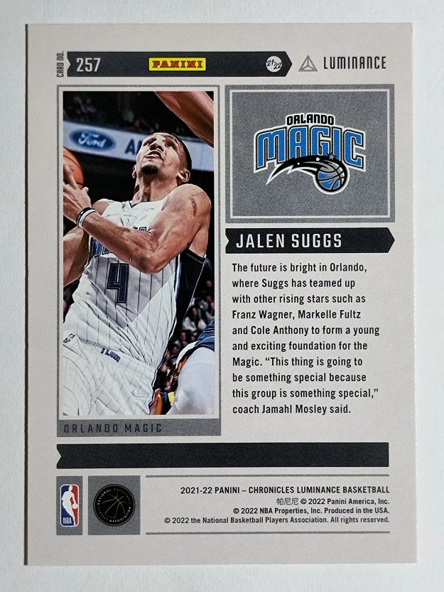2021-22 Panini Chronicles #257 Jalen Suggs/Luminance (EXMT)