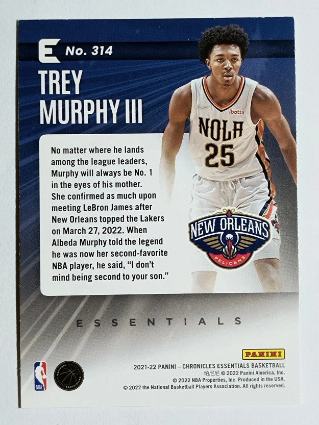 2021-22 Panini Chronicles #314 Trey Murphy III/Essentials