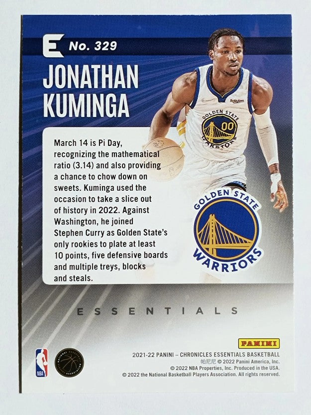 2021-22 Panini Chronicles #329 Jonathan Kuminga/Essentials