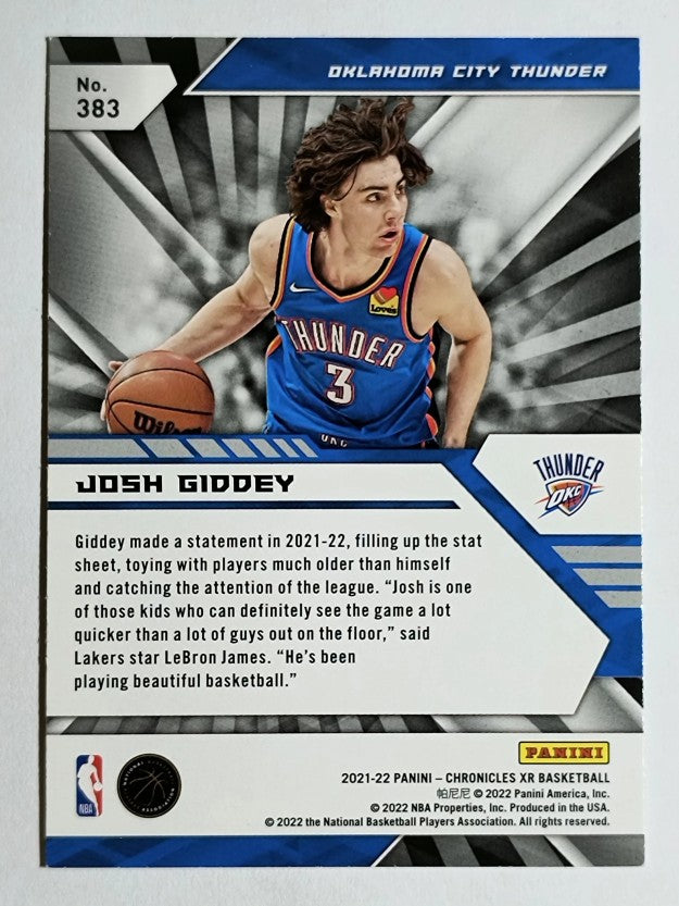 2021-22 Panini Chronicles #383 Josh Giddey/XR