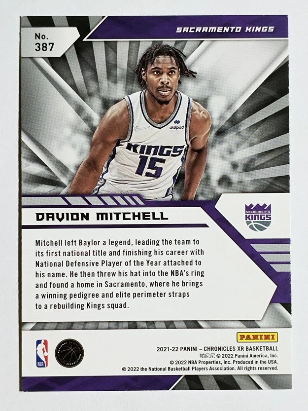 2021-22 Panini Chronicles #387 Davion Mitchell/XR