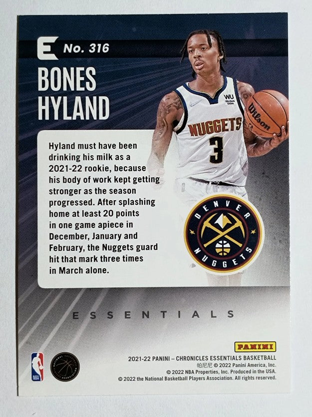 2021-22 Panini Chronicles Pink #316 Bones Hyland/Essentials