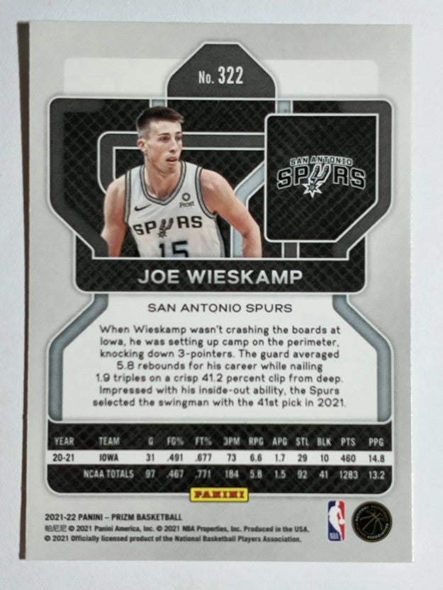 2021-22 Panini Prizm #322 Joe Wieskamp RC