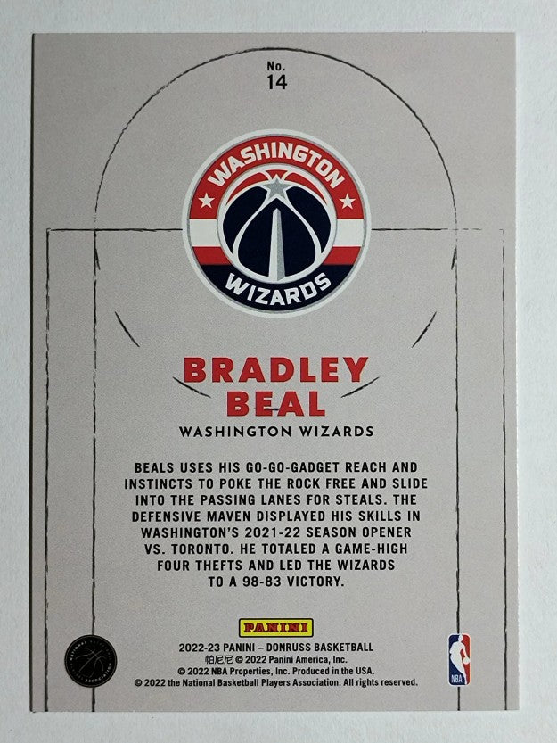 2022-23 Donruss Craftsmen Press Proof Purple #14 Bradley Beal