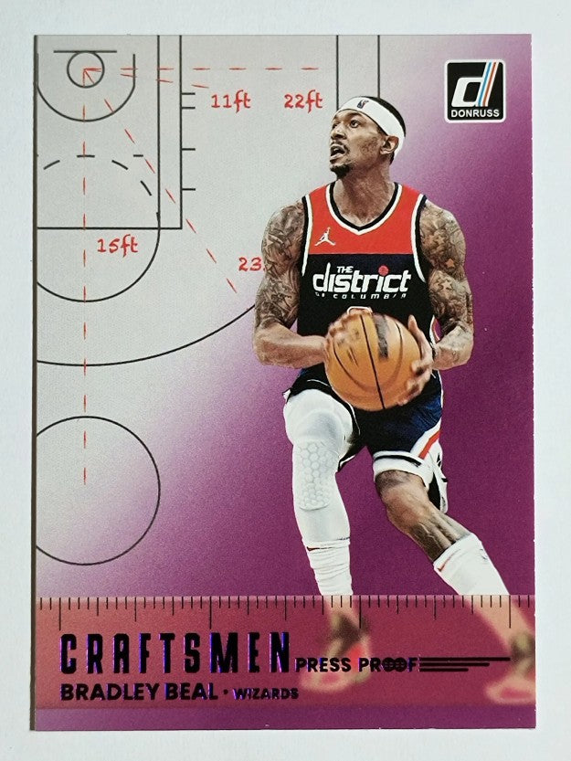 2022-23 Donruss Craftsmen Press Proof Purple #14 Bradley Beal