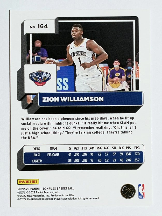 2022-23 Donruss Press Proof Silver #164 Zion Williamson