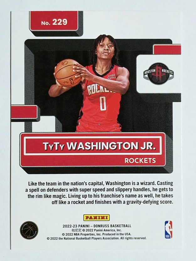 2022-23 Donruss Press Proof Silver #229 TyTy Washington Jr. RR