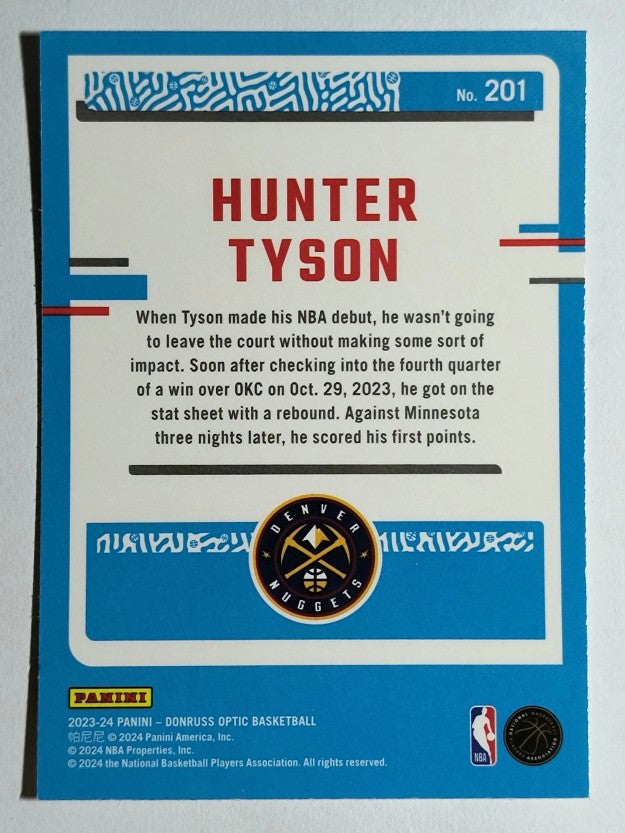 2023-24 Donruss Optic #201 Hunter Tyson RR RC