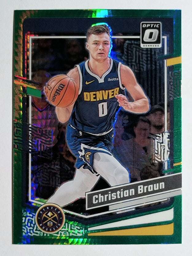 2023-24 Donruss Optic Hyper Green #60 Christian Braun